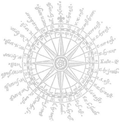 A mariner's compass rose.